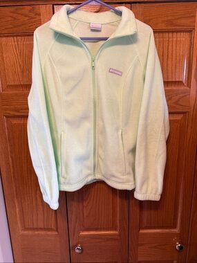 Columbia Women’s Light Mint Green Full-Zip Fleece Jacket-Large